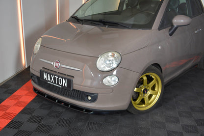 Front Ansatz V.1 für FIAT 500 HATCHBACK vor Facelift Carbon Look