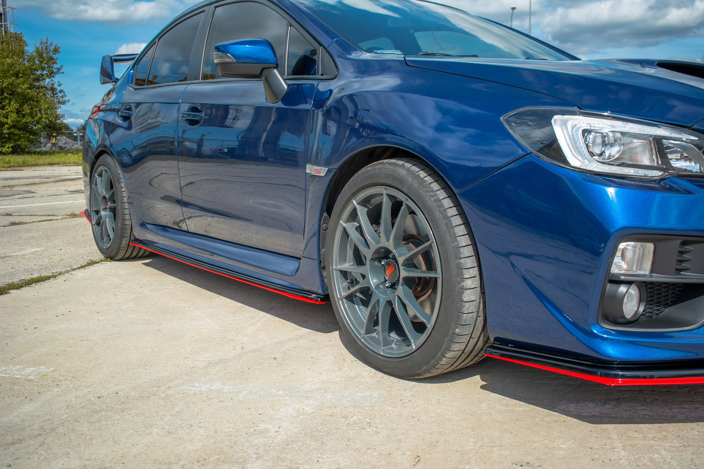 Seitenschweller Ansatz passend für V.2 SUBARU WRX STI Carbon Look