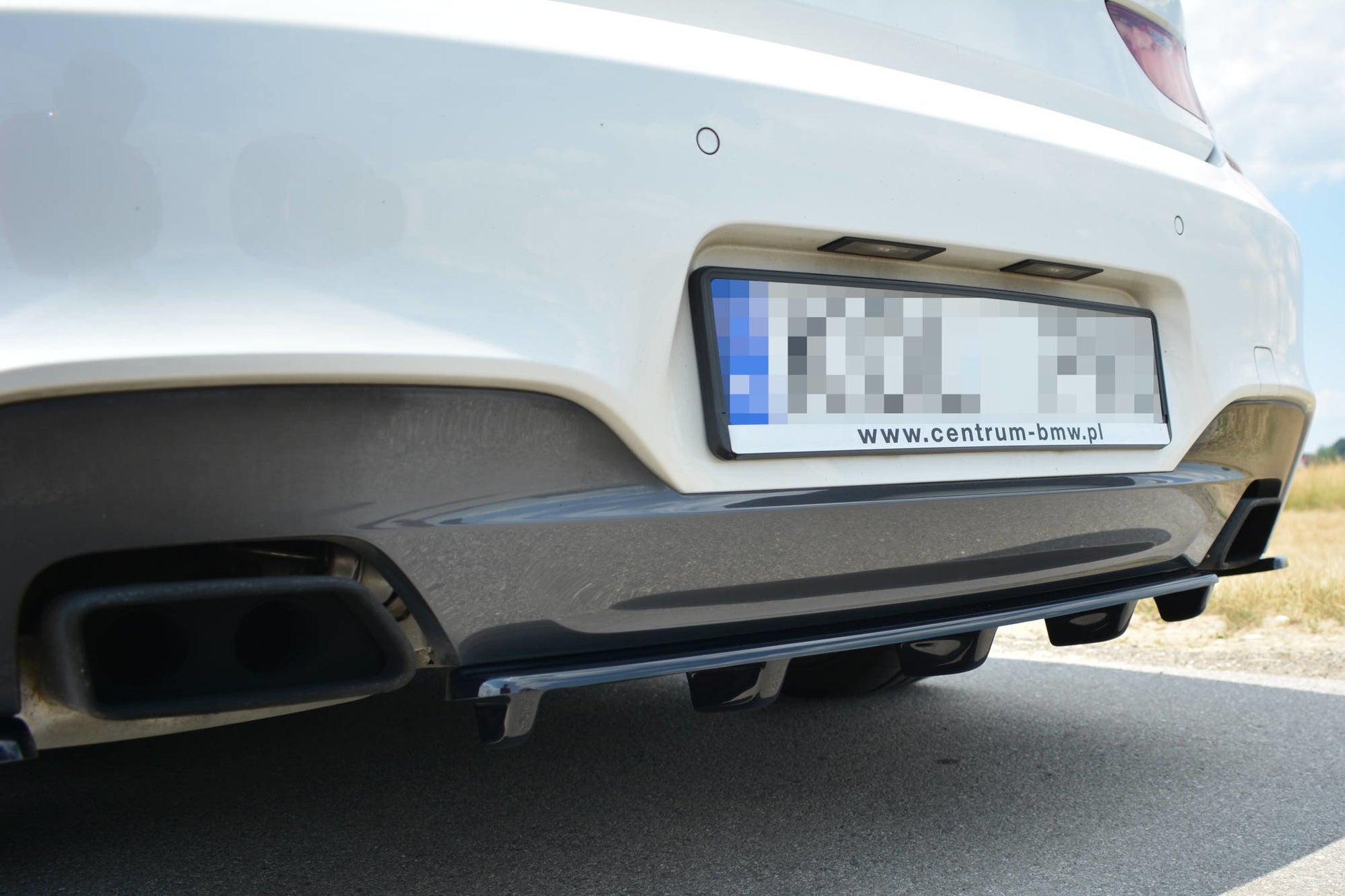 Mittlerer Diffusor Heck Ansatz für BMW 6er Gran Coupé M Paket DTM LOOK Carbon Look