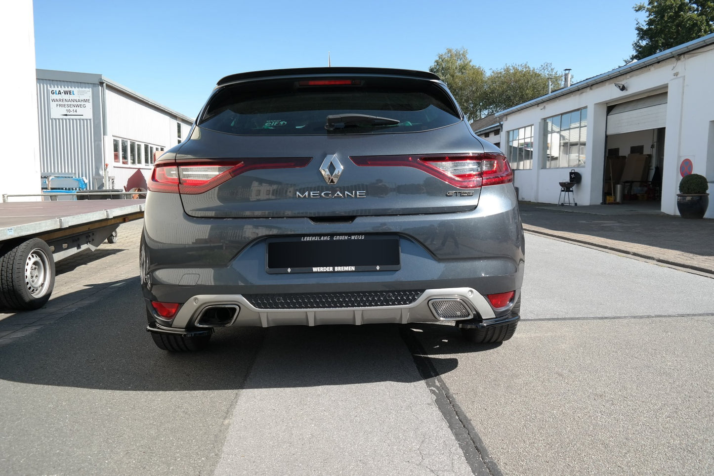 Heck Ansatz Flaps Diffusor für Renault Megane Mk.4 GT-Line Carbon Look