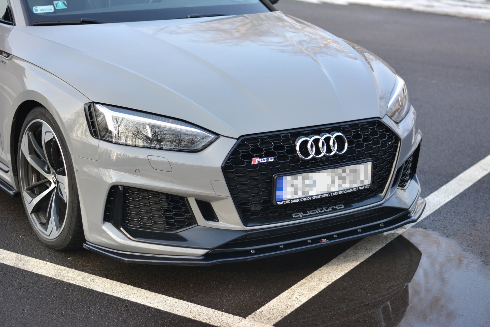 Front Ansatz V.1 für Audi RS5 F5 Coupe / Sportback schwarz Hochglanz