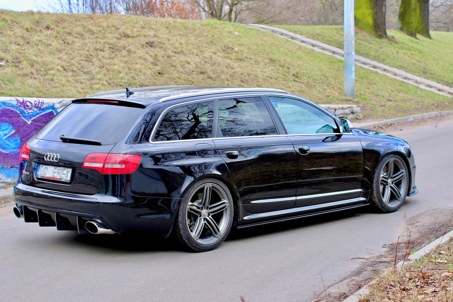 Seitenschweller Ansatz für Audi RS6 C6 Carbon Look