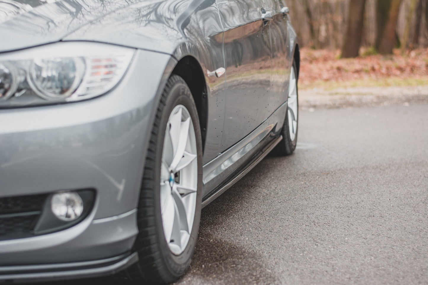 Seitenschweller Ansatz für BMW 3er E90/E91 Facelift Carbon Look