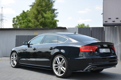 Spoiler CAP für AUDI A5 SPORTBACK S-LINE MK1 FACELIFT 8T  schwarz matt