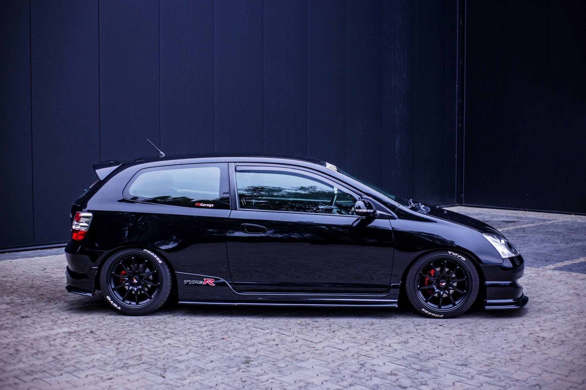 Seitenschweller Ansatz für HONDA CIVIC EP3 (MK7) TYPE-R/S FACELIFT schwarz matt