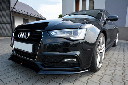 Front Ansatz V.1 für Audi S5 / A5 S-Line 8T FL schwarz Hochglanz
