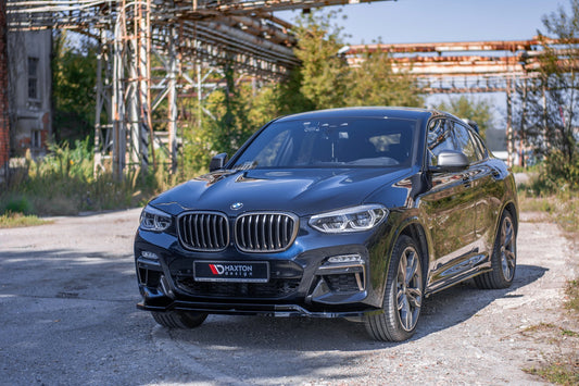 Front Ansatz für  BMW X4 M-Paket G02 schwarz Hochglanz