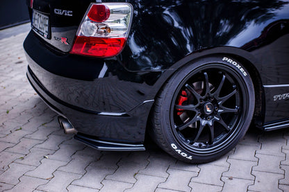 Heck Ansatz Flaps Diffusor für AUDI HONDA CIVIC EP3 (MK7) TYPE-R/S FACELIFT Carbon Look