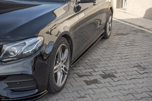 Seitenschweller Ansatz für Mercedes-Benz E43 AMG / AMG-Line W213 schwarz matt