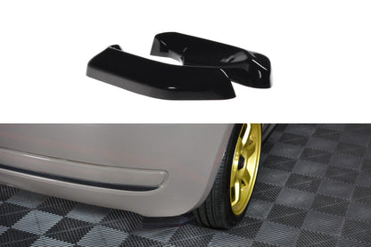 Heck Ansatz Flaps Diffusor für FIAT 500 HATCHBACK vor Facelift Carbon Look