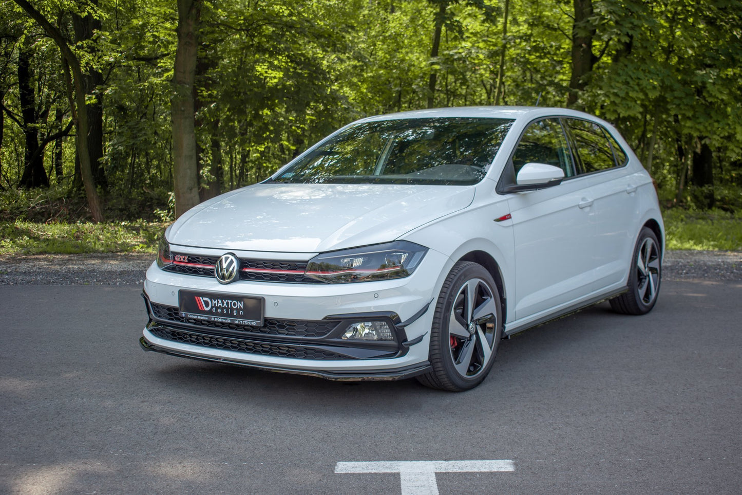 Front Ansatz V.2 für VW POLO MK6 GTI schwarz Hochglanz
