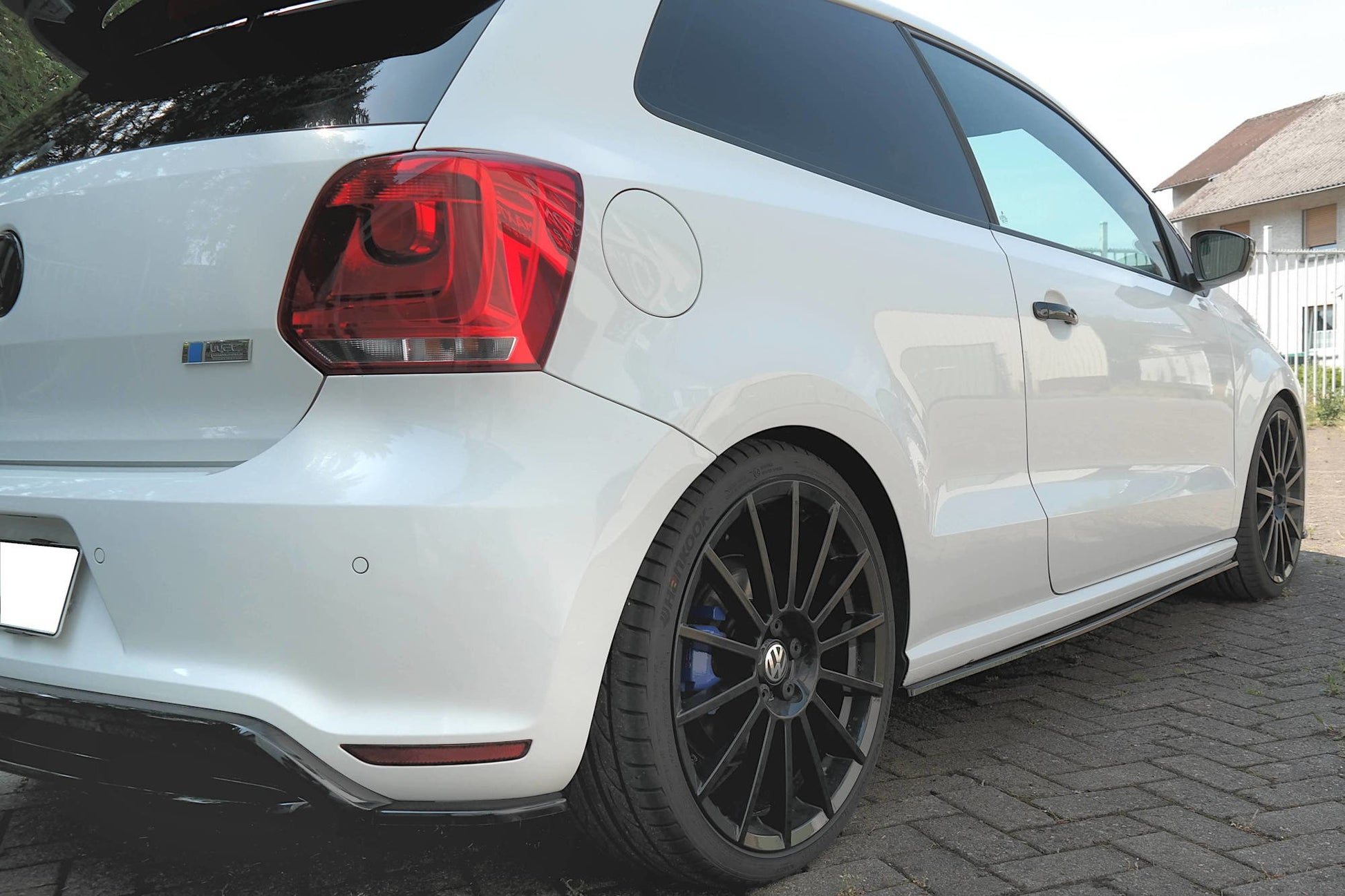 Seitenschweller Ansatz für VOLKSWAGEN POLO MK5 R WRC schwarz matt