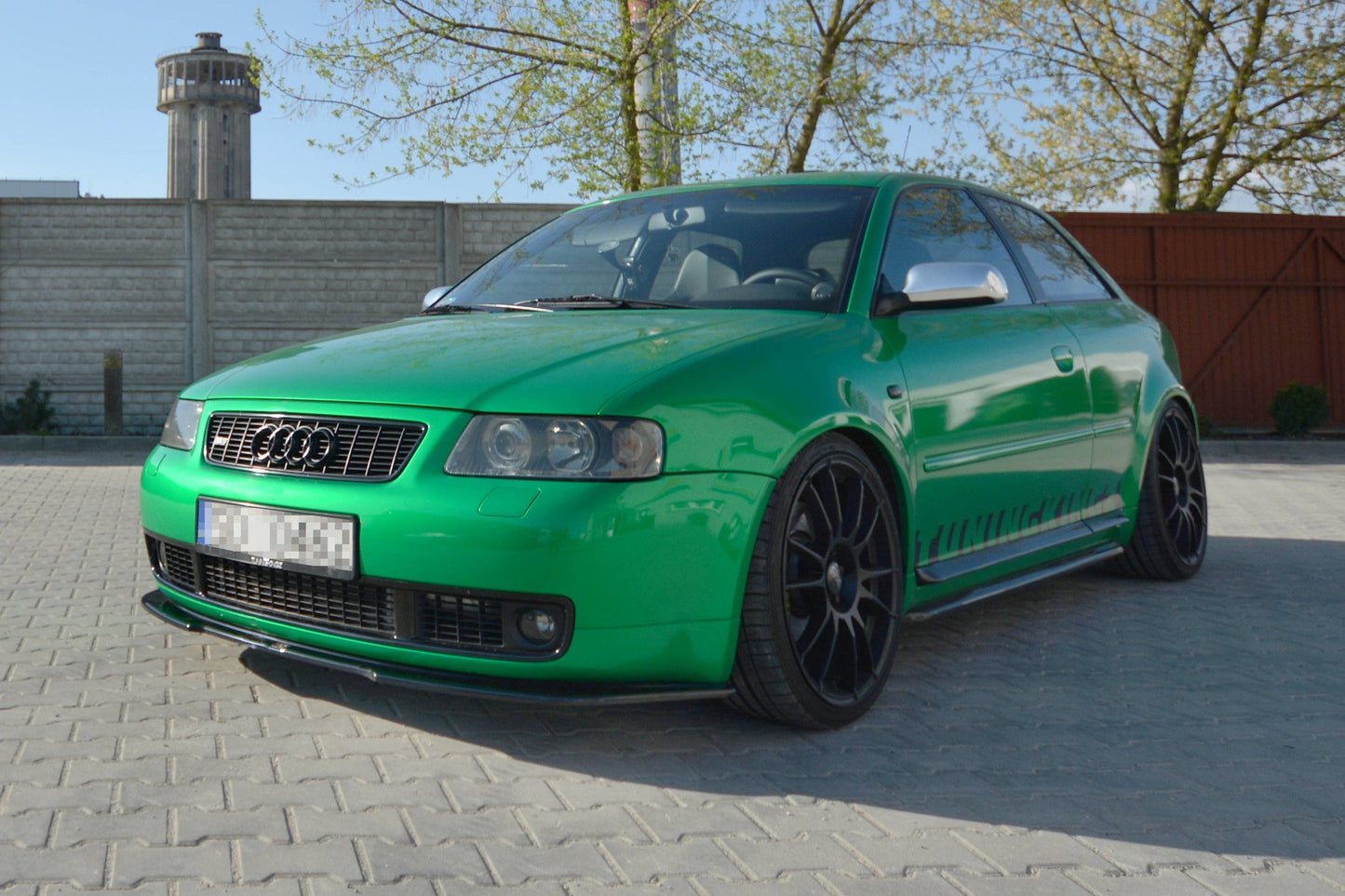 Seitenschweller Ansatz für AUDI S3 8L schwarz matt