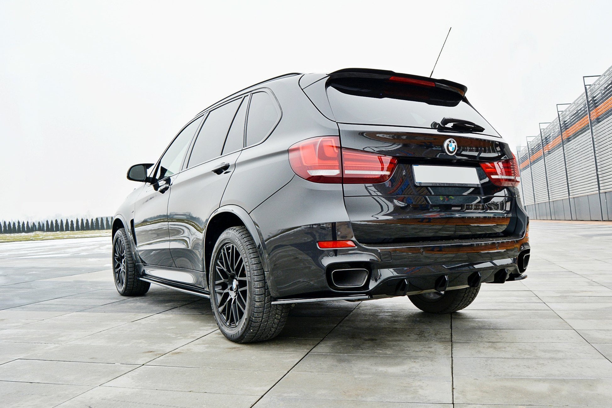Seitenschweller Ansatz für BMW X5 F15 M Paket schwarz matt