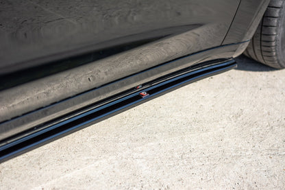 Seitenschweller Ansatz für Tesla Model 3 schwarz Hochglanz