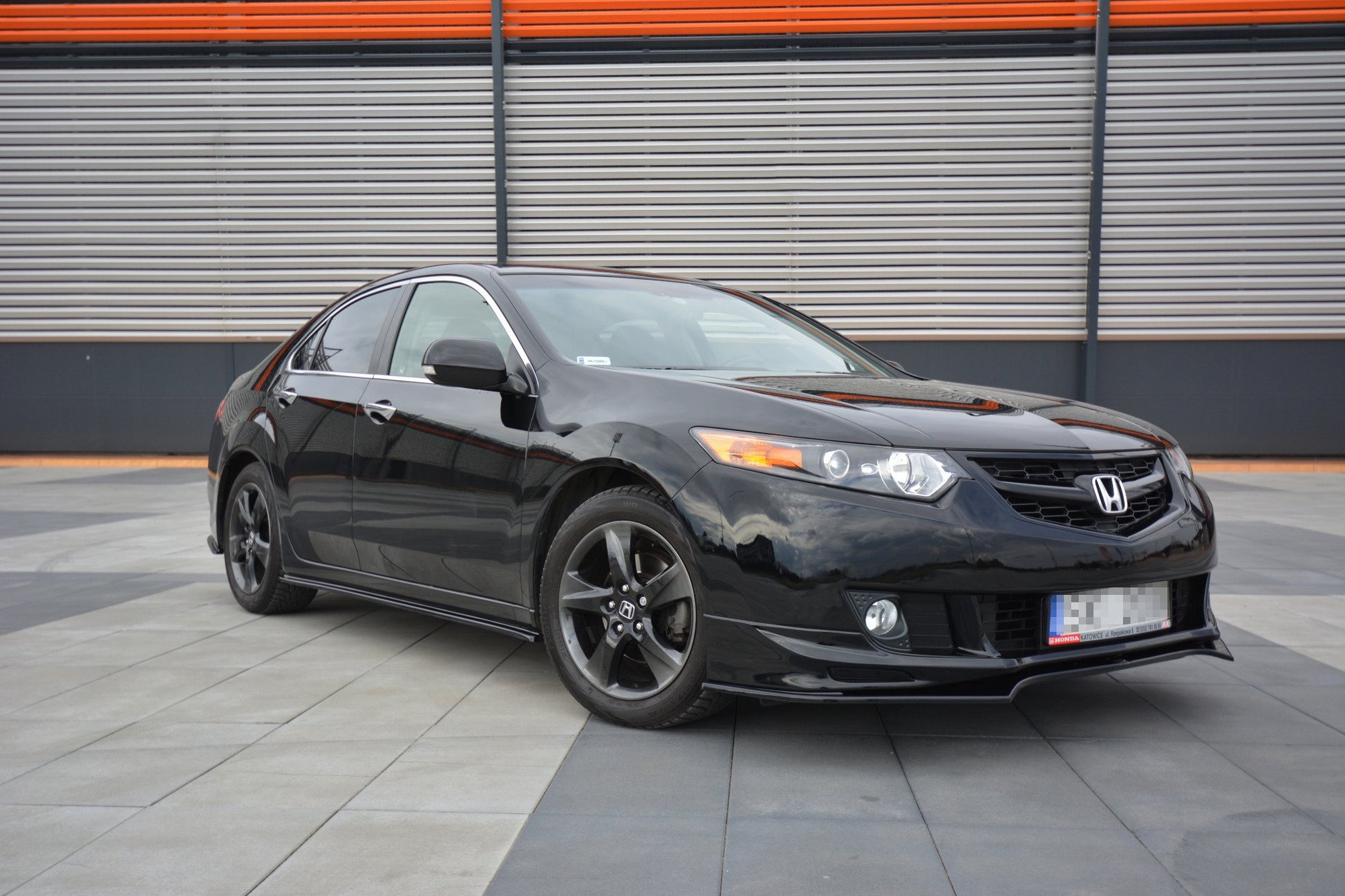 Seitenschweller Ansatz für HONDA ACCORD MK8. CU-Serie vor Facelift SEDAN Carbon Look