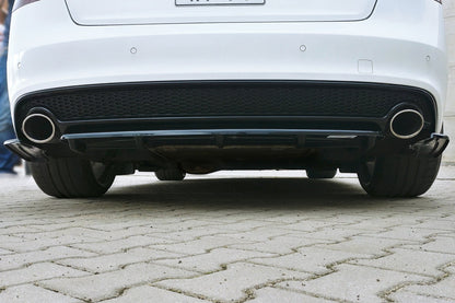 Mittlerer Diffusor Heck Ansatz für AUDI A5 S-LINE Facelift DTM LOOK schwarz Hochglanz