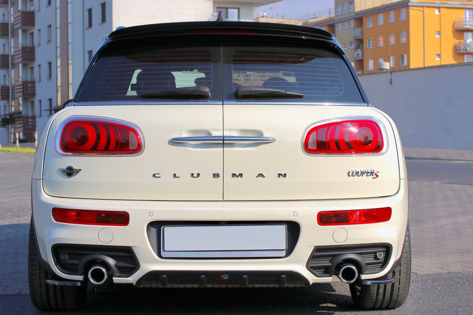 Heck Ansatz Flaps Diffusor für MINI CLUBMAN S MK2 (F54) JCW  schwarz matt