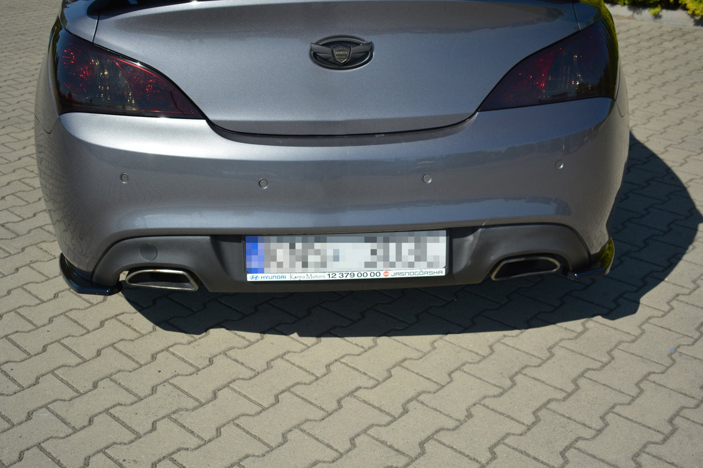 Heck Ansatz Flaps Diffusor für HYUNDAI GENESIS COUPÉ MK.1 schwarz matt