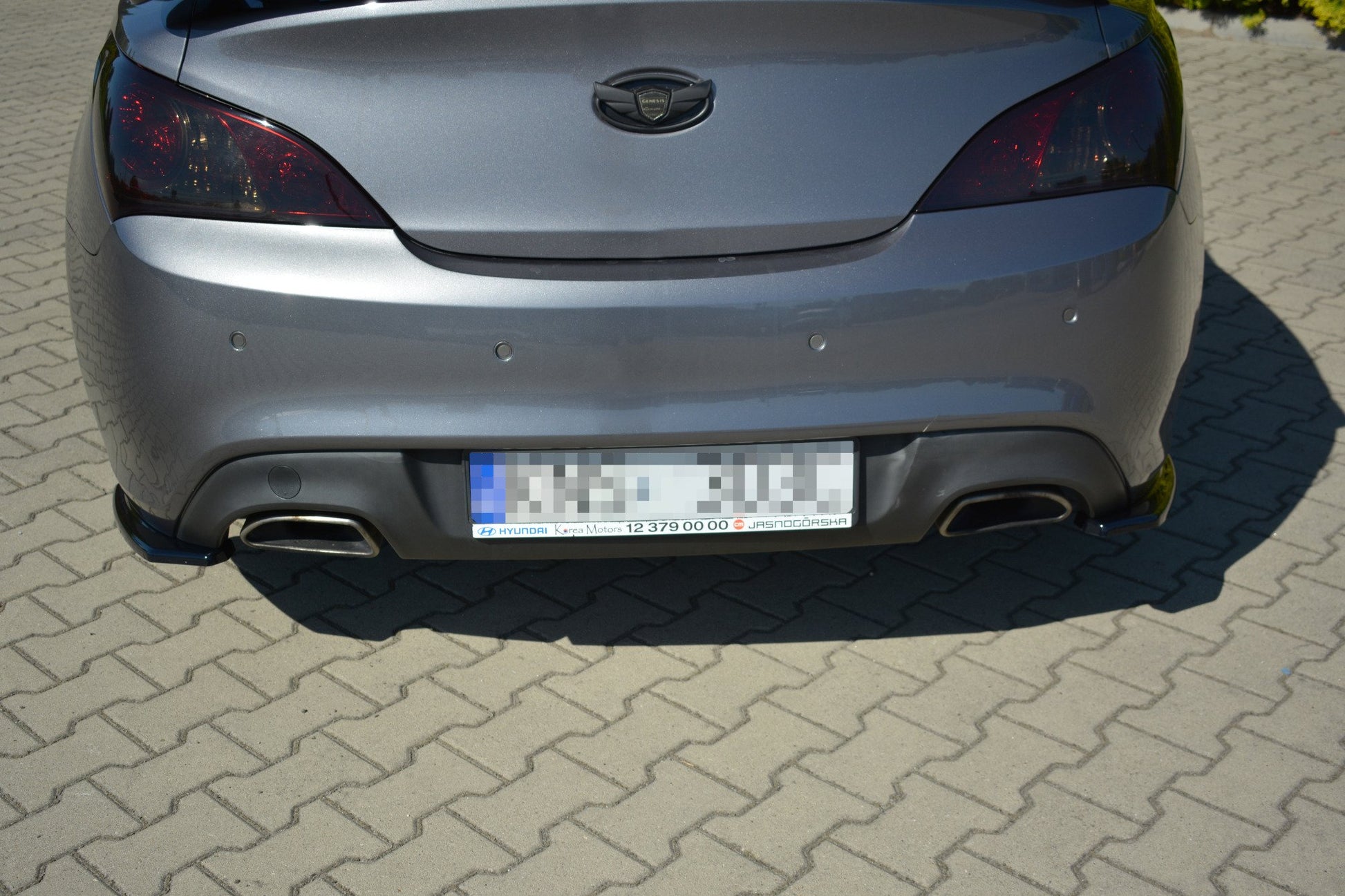 Heck Ansatz Flaps Diffusor für HYUNDAI GENESIS COUPÉ MK.1 schwarz matt