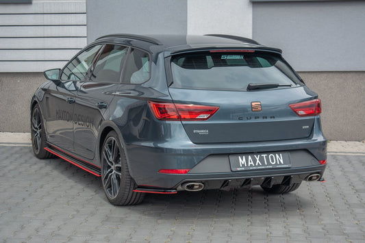 Spoiler CAP für Seat Leon Mk3 Cupra ST Facelift schwarz matt