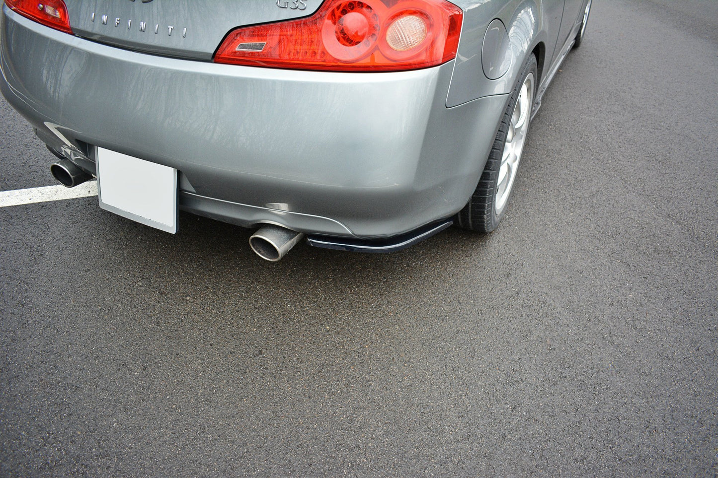 Heck Ansatz Flaps Diffusor für INFINITI G35 COUPE schwarz matt