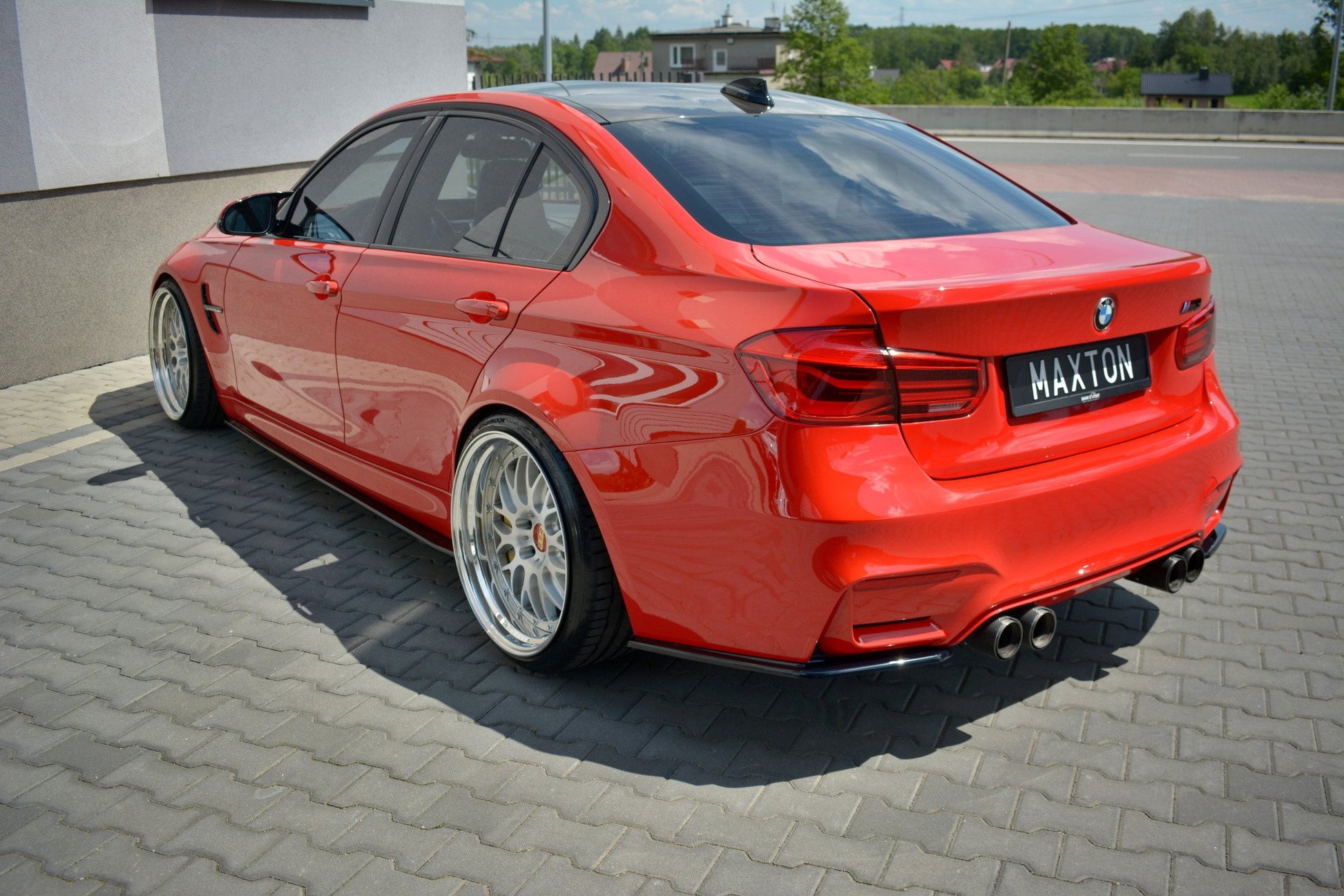 Seitenschweller Ansatz für V.1 für BMW M3 F80 schwarz Hochglanz