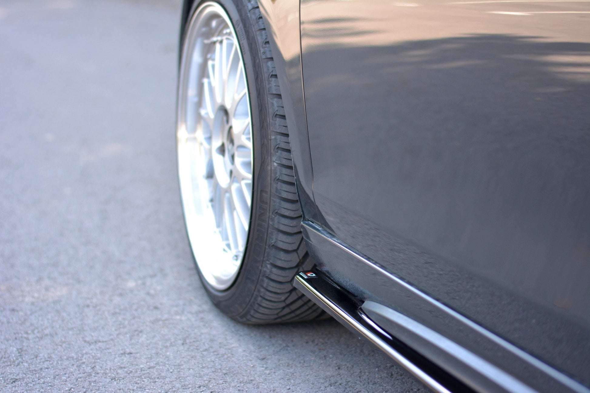 Seitenschweller Ansatz für VW GOLF 6 GTI/ GTD schwarz matt