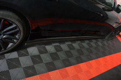 Seitenschweller Ansatz für MASERATI QUATTROPORTE MK.6 vor Facelift schwarz matt
