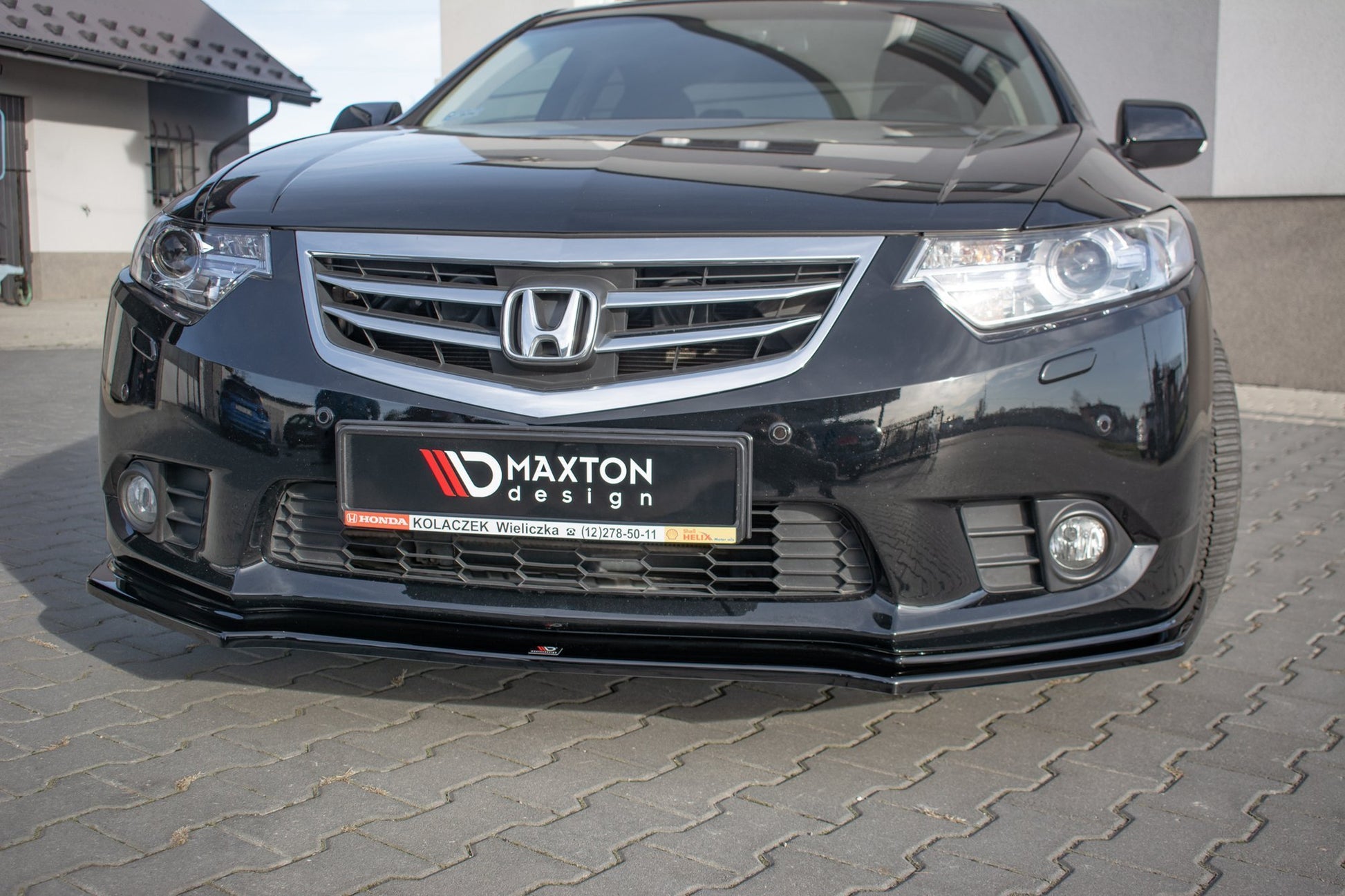 Front Ansatz für Honda Accord VIII (CU Series) Facelift schwarz matt