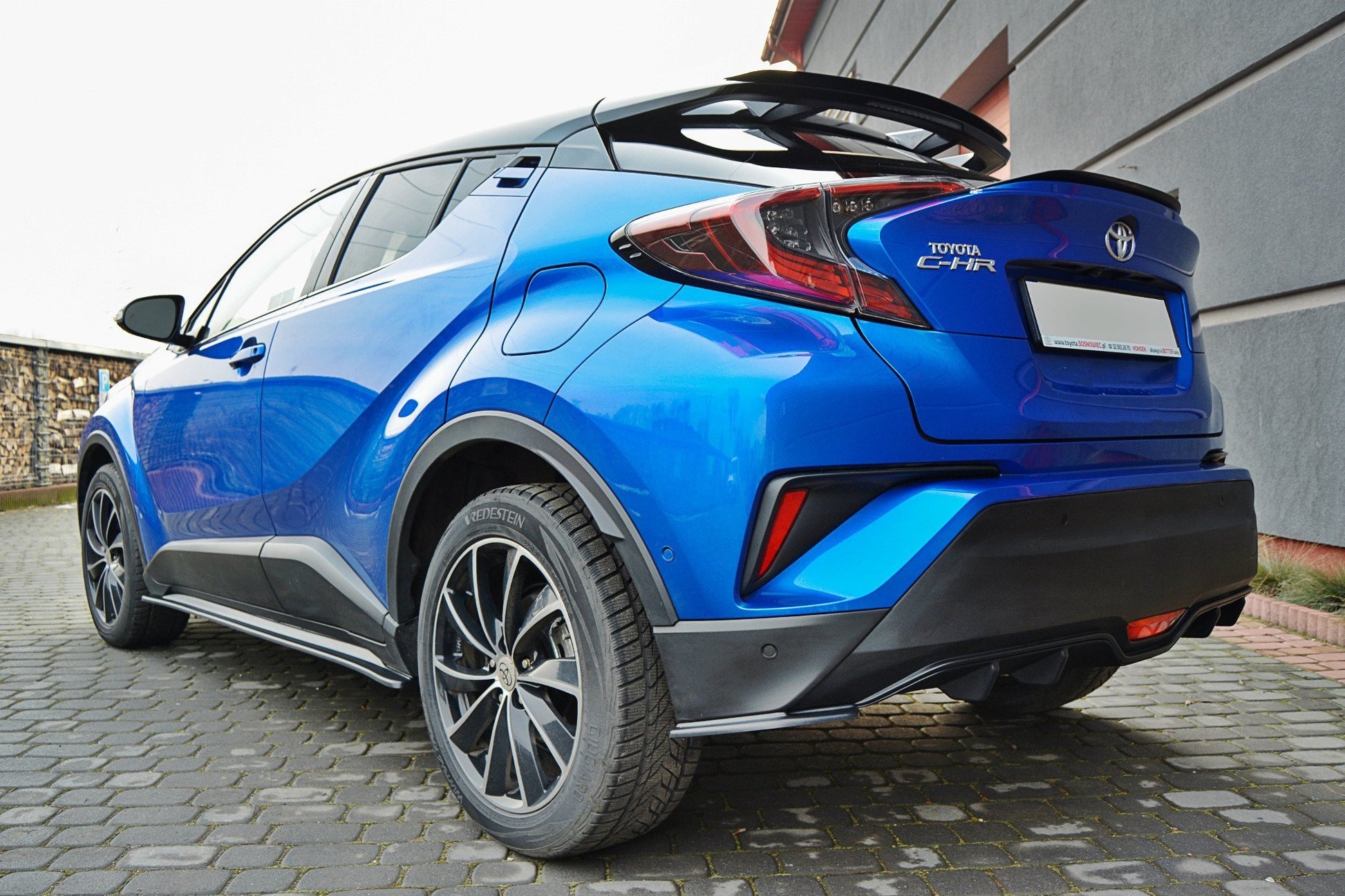 Heck Ansatz Flaps Diffusor für TOYOTA C-HR  Carbon Look