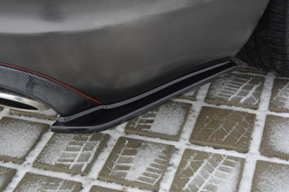 Heck Ansatz Flaps Diffusor für JAGUAR XF (X250) MK1 SPORTBRAKE S-PACK schwarz matt