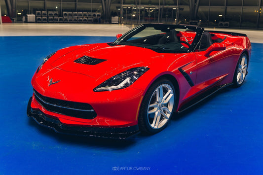 Front Ansatz für CHEVROLET CORVETTE C7  schwarz matt