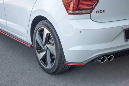 Heck Ansatz Flaps Diffusor für VW POLO MK6 GTI schwarz matt