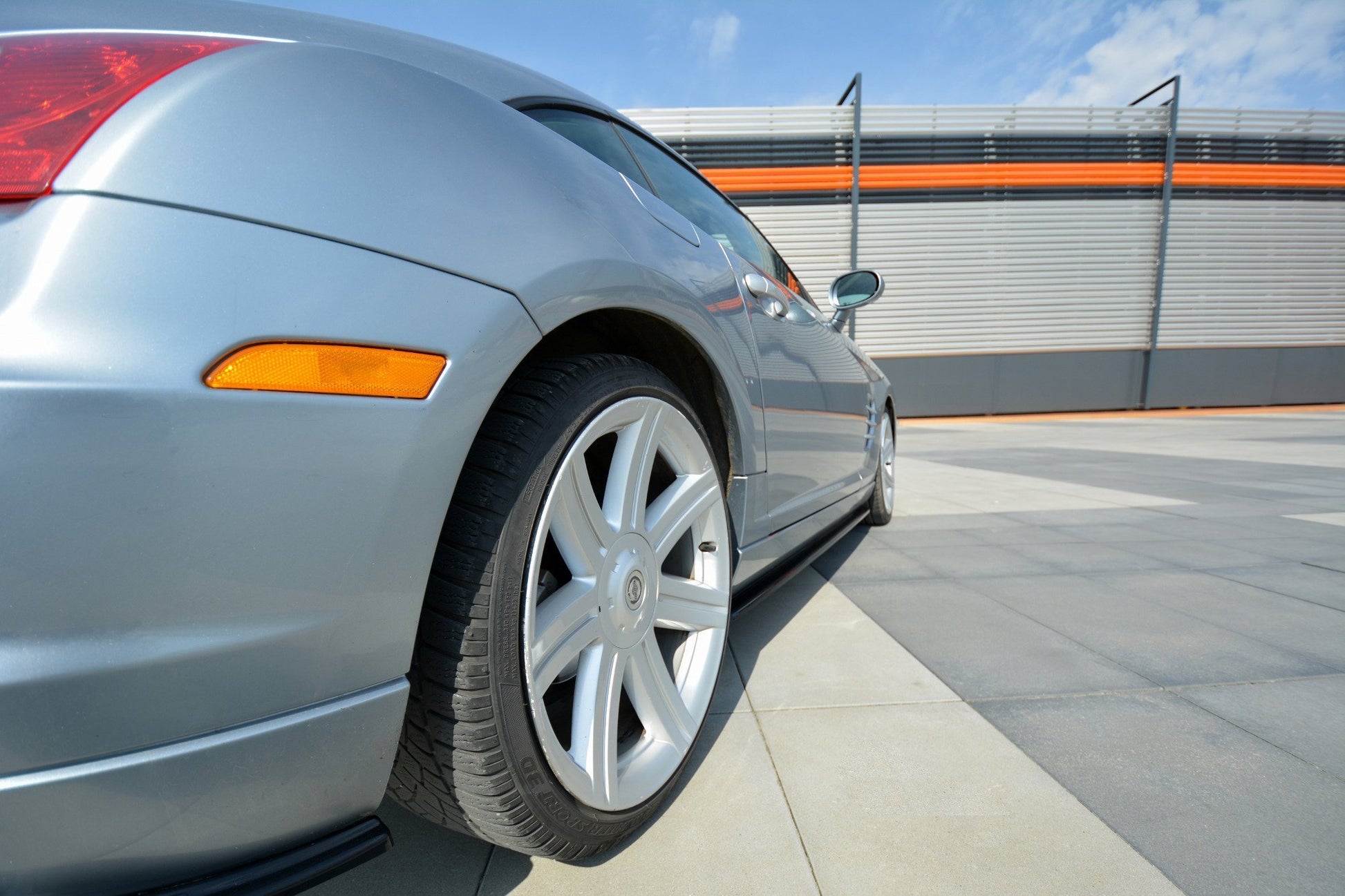 Seitenschweller Ansatz für CHRYSLER CROSSFIRE  schwarz matt