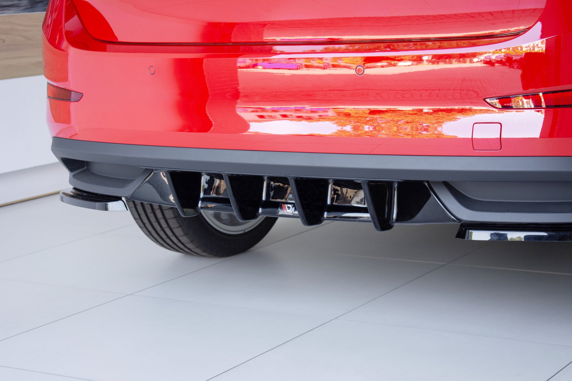 Diffusor Heck Ansatz für Skoda Scala schwarz matt