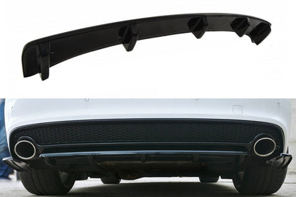 Mittlerer Diffusor Heck Ansatz für Audi A5 S-Line 8T FL Coupe / Sportback DTM LOOK schwarz matt