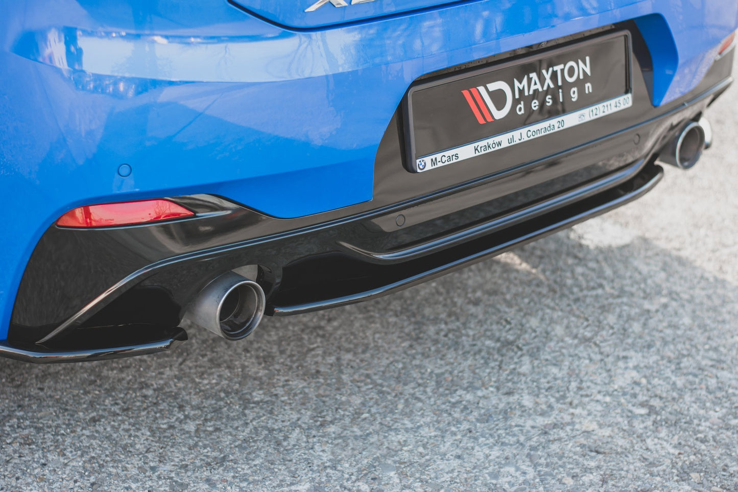 Mittlerer Diffusor Heck Ansatz für BMW X2 F39 M-Paket schwarz matt