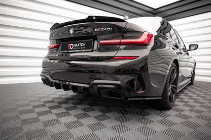 Heck Ansatz Flaps Diffusor V.3 für BMW 3er M-Paket G20 / G21 schwarz matt