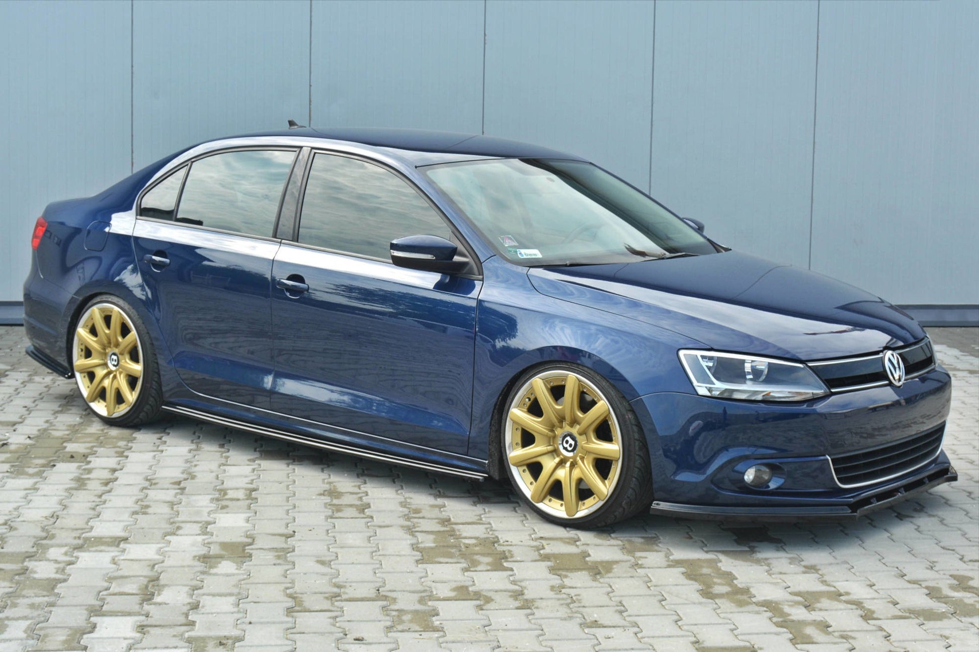 Seitenschweller Ansatz für VOLKSWAGEN JETTA MK6 SEDAN vor Facelift Carbon Look
