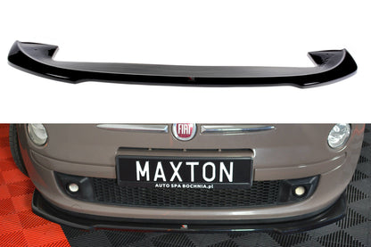 Front Ansatz V.2 für FIAT 500 HATCHBACK vor Facelift schwarz matt