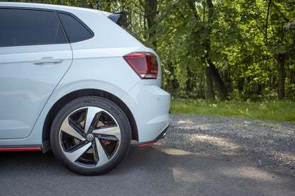 Heck Ansatz Flaps Diffusor für VW POLO MK6 GTI schwarz matt