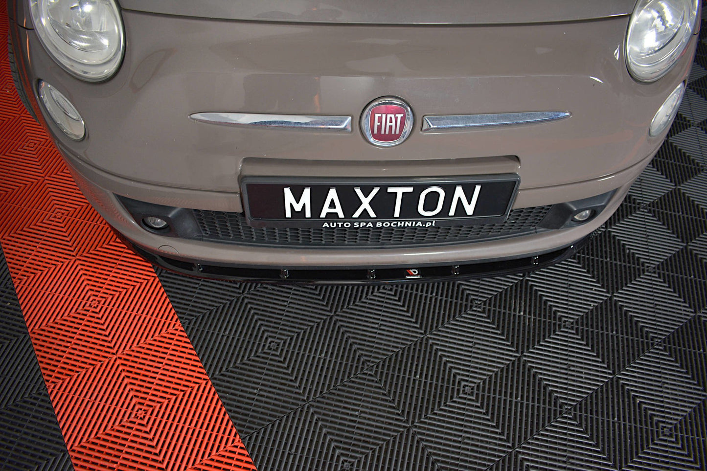 Front Ansatz V.1 für FIAT 500 HATCHBACK vor Facelift Carbon Look