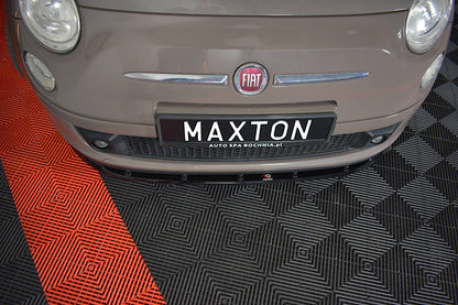 Front Ansatz V.1 für FIAT 500 HATCHBACK vor Facelift Carbon Look