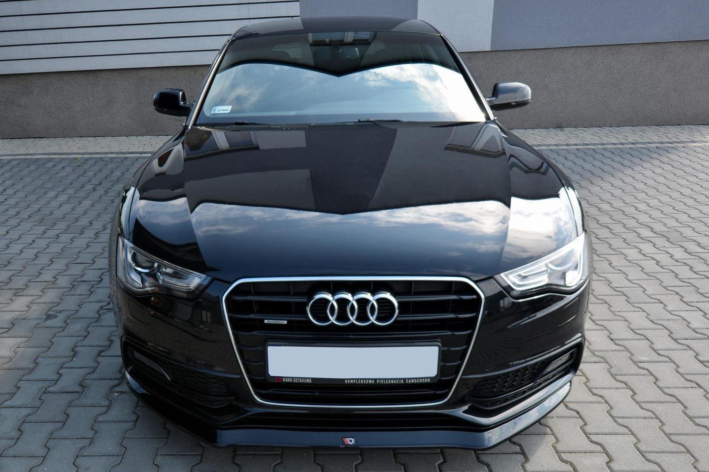 Front Ansatz V.1 für Audi S5 / A5 S-Line 8T FL schwarz Hochglanz