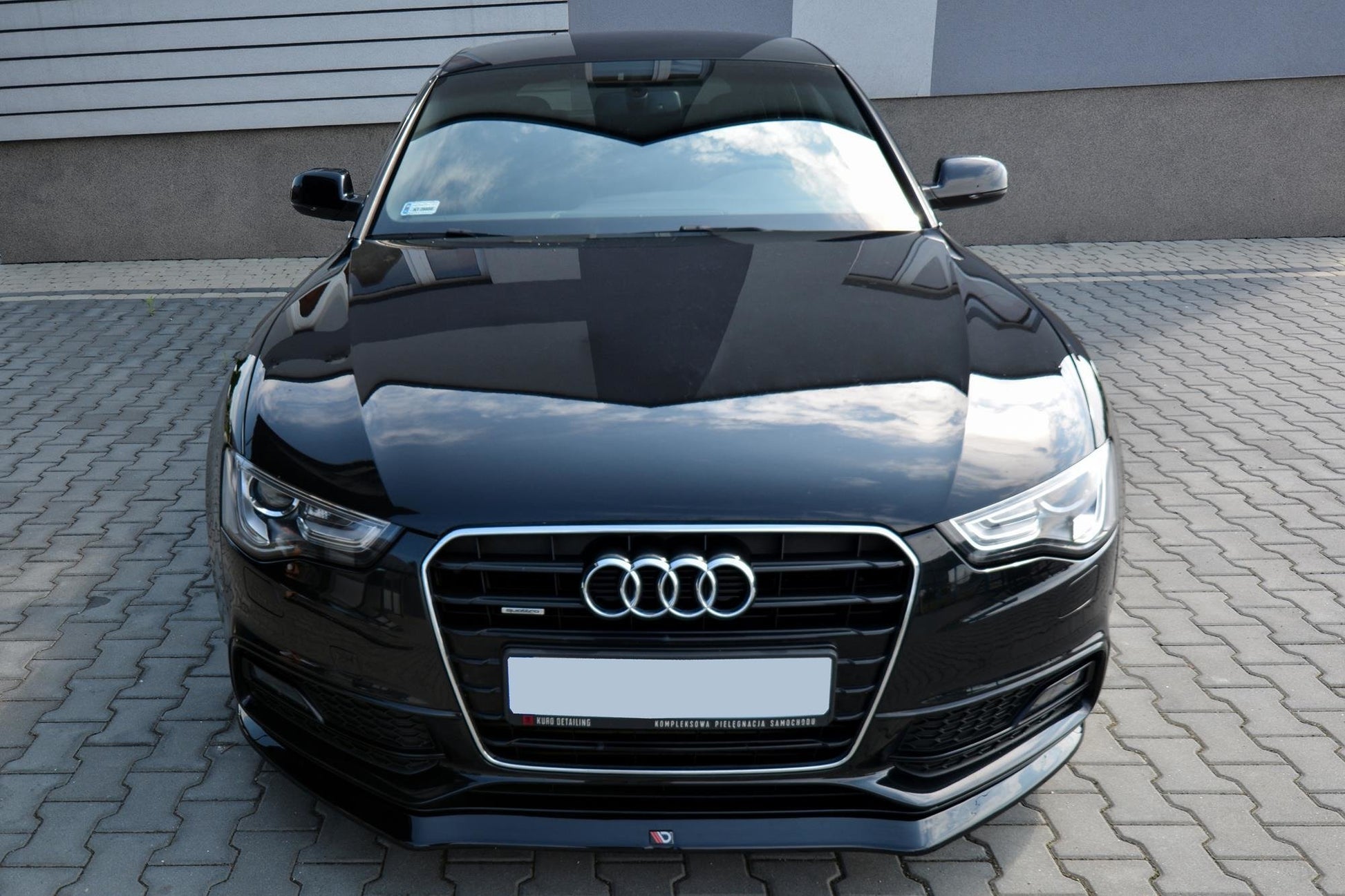 Front Ansatz V.1 für Audi S5 / A5 S-Line 8T FL schwarz Hochglanz