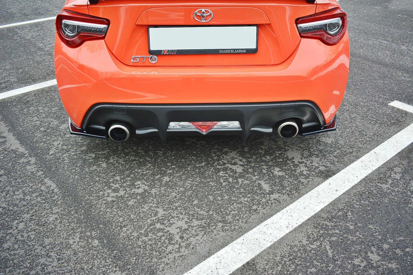 Heck Ansatz Flaps Diffusor V.1 für TOYOTA GT86 FACELIFT  schwarz matt