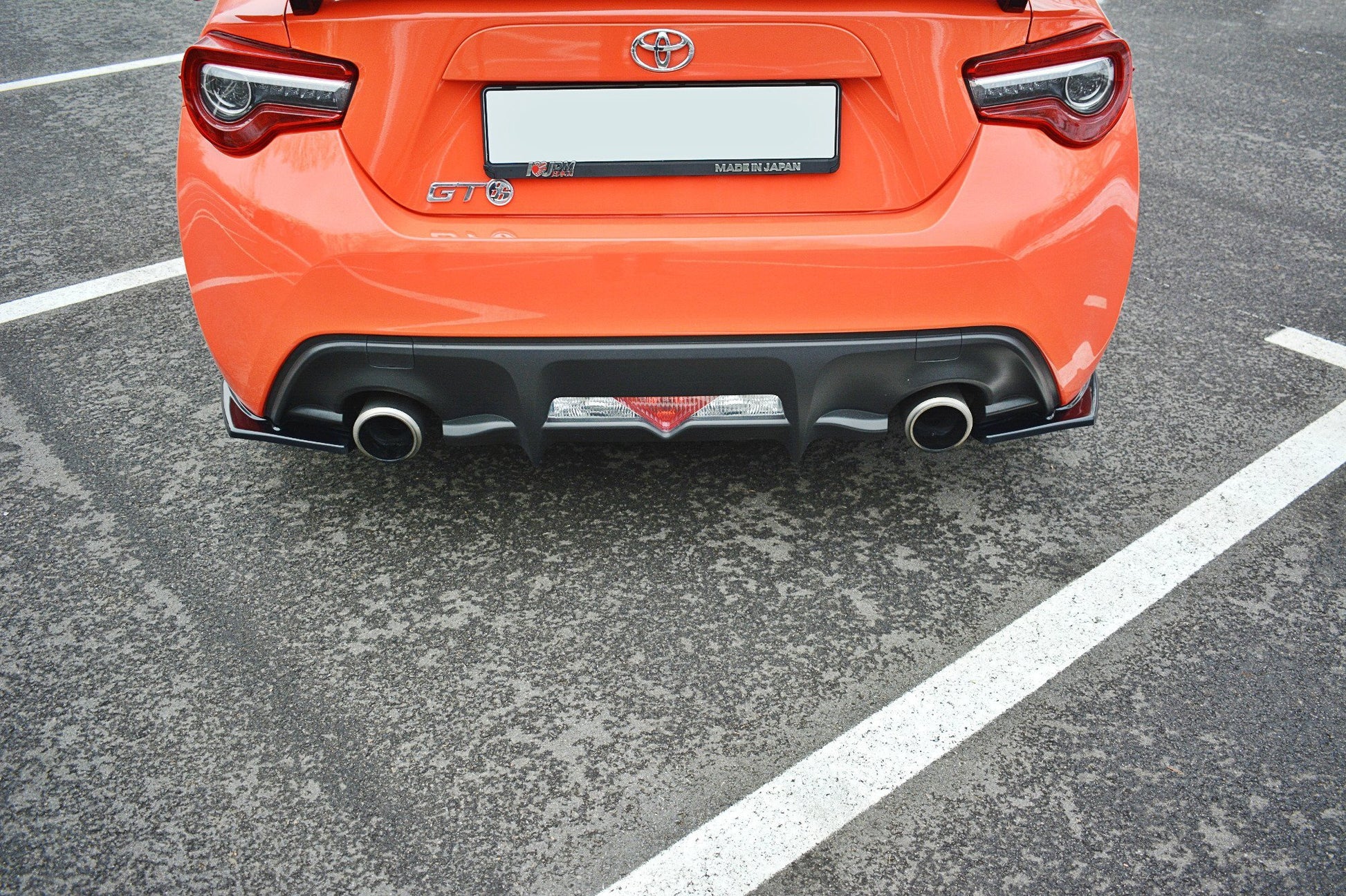 Heck Ansatz Flaps Diffusor V.1 für TOYOTA GT86 FACELIFT  schwarz matt