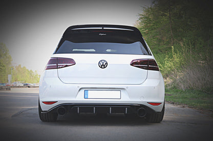Diffusor Heck Ansatz für VW GOLF Mk7 GTI CLUBSPORT Carbon Look