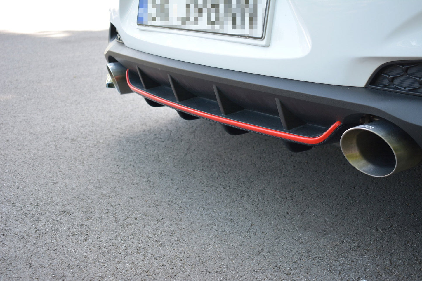 Diffusor Heck Ansatz für Hyundai I30 N Mk3 Hatchback Carbon Look